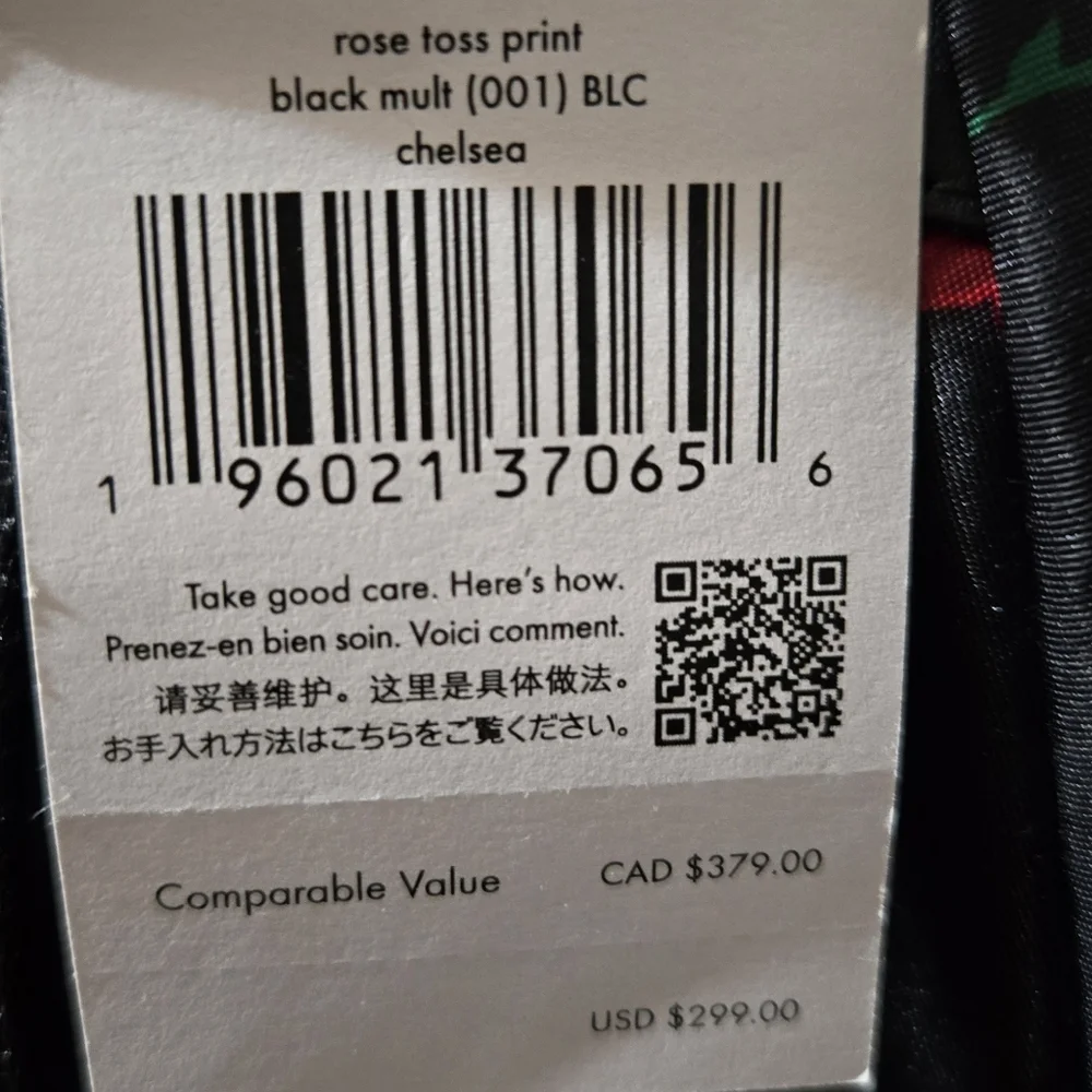 Kate Spade Floral Black and Red Backpack